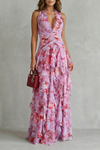 RENATA – Gėlėta halter maxi suknelė