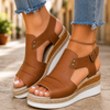 KRISTINA – Odiniai platforminiai sandalai
